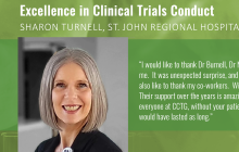 Excellence in Clinical Trials Conduct award presented to Sharon Turnell