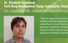 Elizabeth Eisenhauer Early Drug Development Young Investigator Award presented to Dr. Philippe Jamme