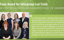 PR22 Team Centre hospitalier universitaire de Sherbrooke receive the Phase III Team Award for Intergroup-Led Trials