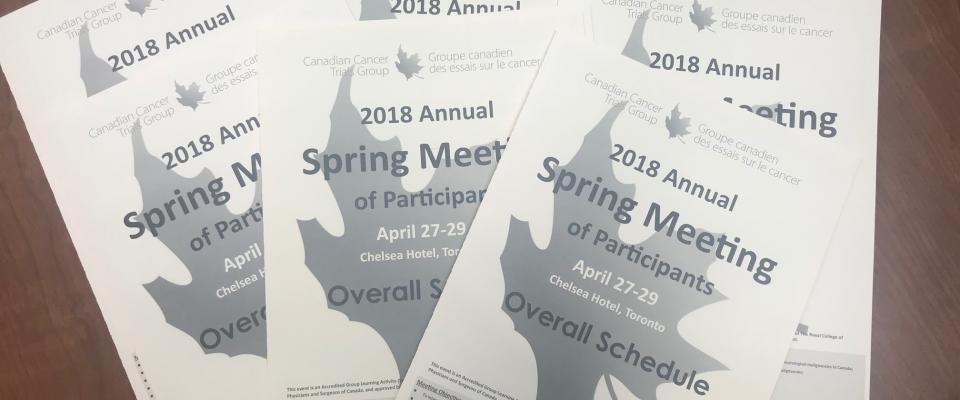 This Friday is the CCTG 2018 Annual Spring Meeting of Participants