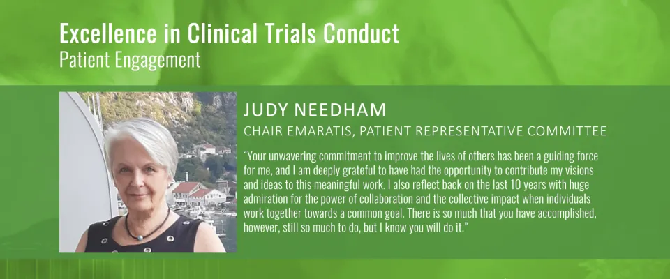 Judy Needham, Chair Emeritus, Patient Representative Committee